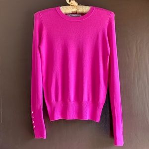 NWOT Fuchsia Zara Crewneck Sweater
